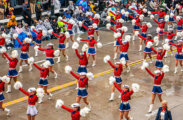 The Temple University Diamond Band performs during The 99th Macy's Thanksgiving Day Parade in New York, Thursday, Nov. 27, 2025.