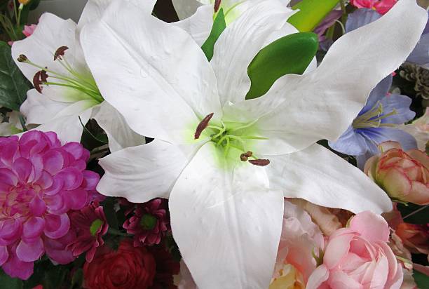 istock Colorful artificial flower bouquet 2254709973