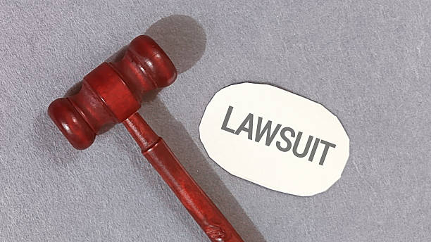 istock Judge's gavel and lawsuit concept on gray background 2254711215