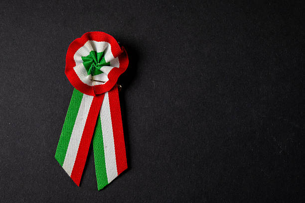 istock Hungarian National Cockade On Black Background 2254713516