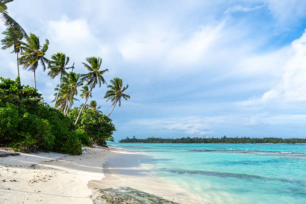 istock Anini Marae Beach on Huahine, French Polynesia, with turquoise waters 2254722802