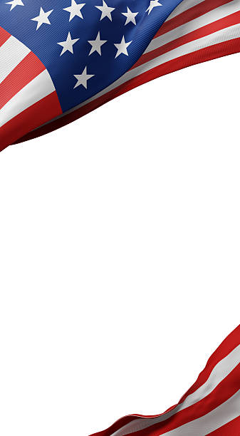 istock USA or American flag banner design isolated on white background  with copy space 3D render 2254723132