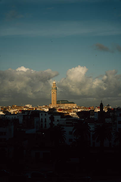 The square of Hassan II Mosque in Casablanca, Morocco