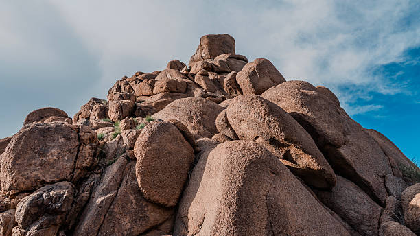 Pile of stones seen from below