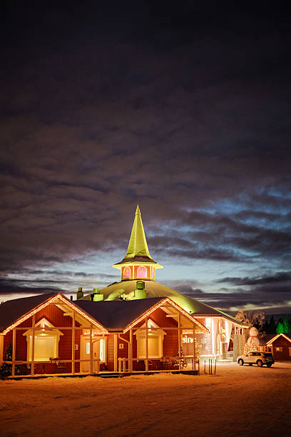 istock Sanra Claus village in night time 2254748797