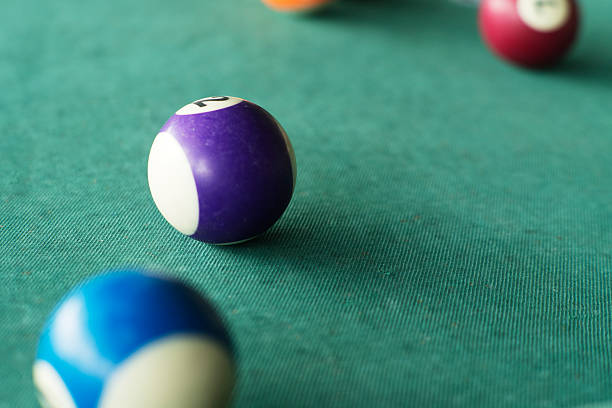 Billiard Ball Arrangement with Blurred Foreground and Background
