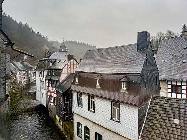 Monschau is a small and very charming town located in the Eifel region of North Rhine-Westphalia, Germany. It is known for its narrow streets featuring medieval architecture, well-preserved half-timbered houses (Fachwerk), and the Rur River that flows through it.