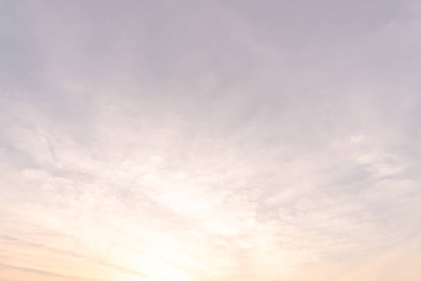Beautiful morning or evening blue and orange sky with cloudy while sunsets or sunrises was taken at the sea used as natural blackground texture