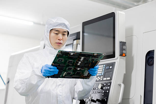 istock A worker inspecting a circuit board at a factory 2254760305