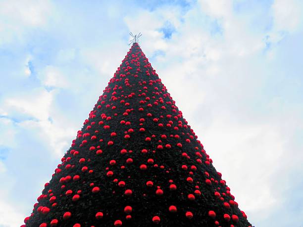Christmas tree in the Puerta del Sol square, Madrid, Spain.