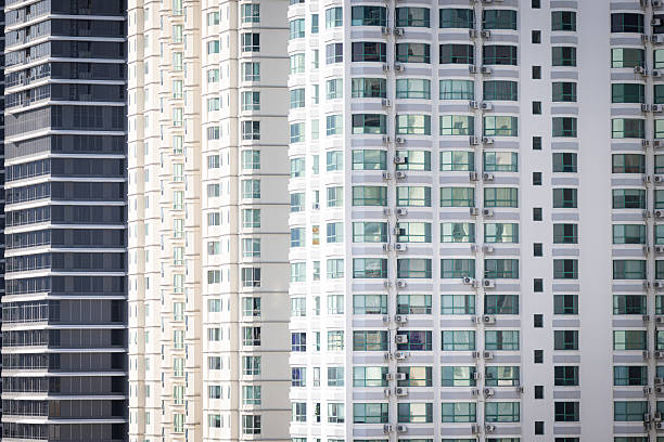 Modern buildings, skyscrapers, city life.George Town - Penang Island.