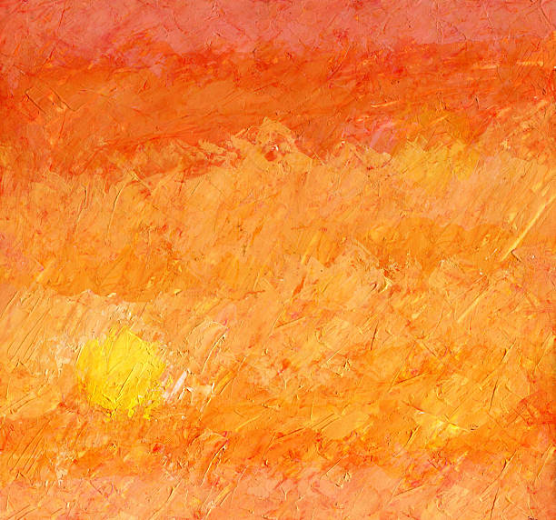 istock Abstract sea background with  sun in impressionist style  Color illustration for your design. Hand-drawn drawing. 2254776187