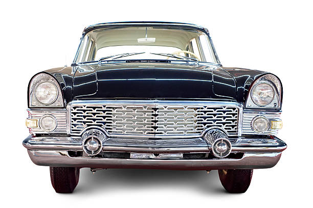 istock Retro black car isolated on white 2254779578