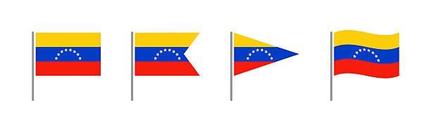 Venezuela - Set Of Flags Of Different Shapes. Flat Collection.