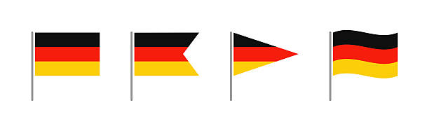 Germany - Set Of Flags Of Different Shapes. Flat Collection.