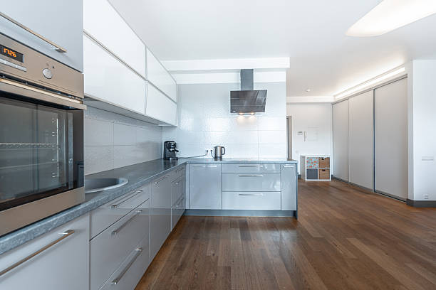 istock Modern Kitchen Interior with Bright Lighting and Sleek Contemporary Design 2254784615