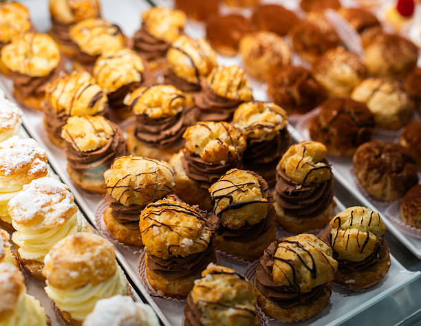 Closeup of a group of assorted cookies. colorful image
