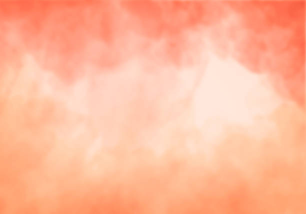 Abstract Watercolor Background in Pastel Orange Colors with Copy Space