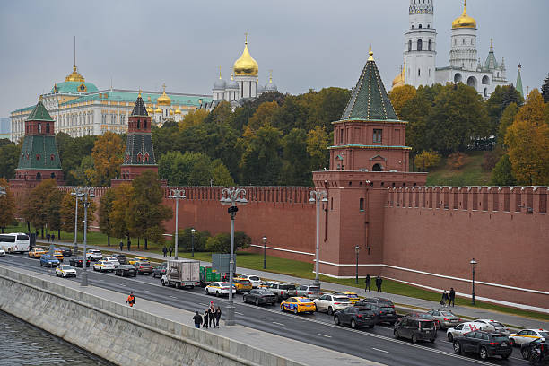 View of the Moscow Kremlin from the bridge, Moscow, Russia
