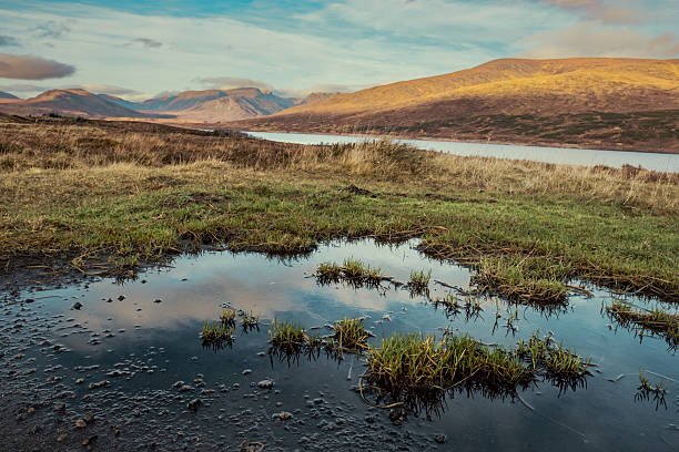 Loch Glascarnoch in the Highlands of Scotland.