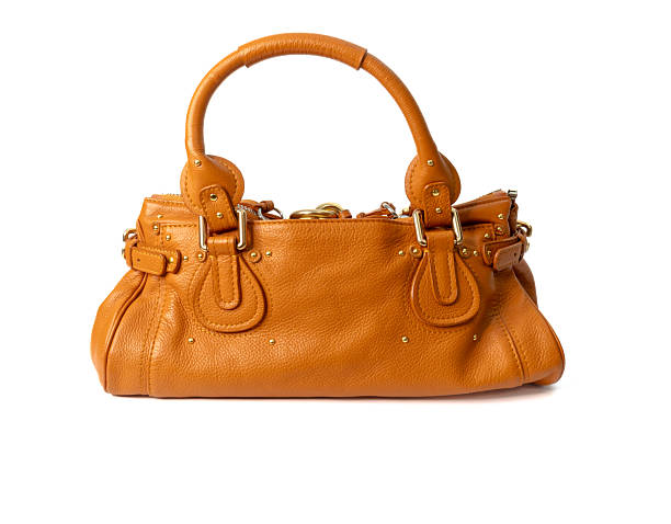 istock Luxury Brown Leather Handbag Isolated on White Background 2254806763