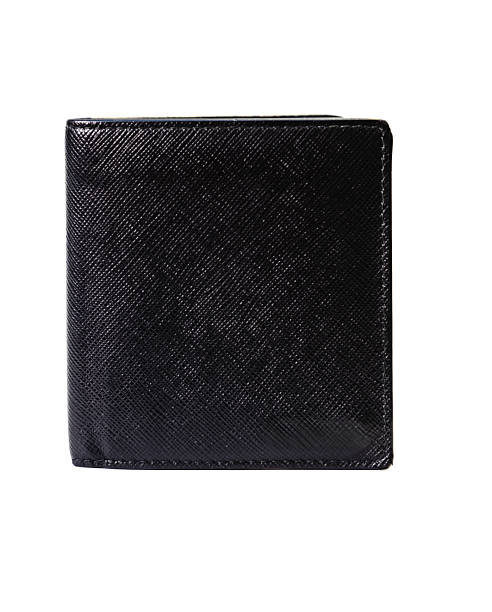 istock Black Leather Wallet Isolated on White Background 2254806770