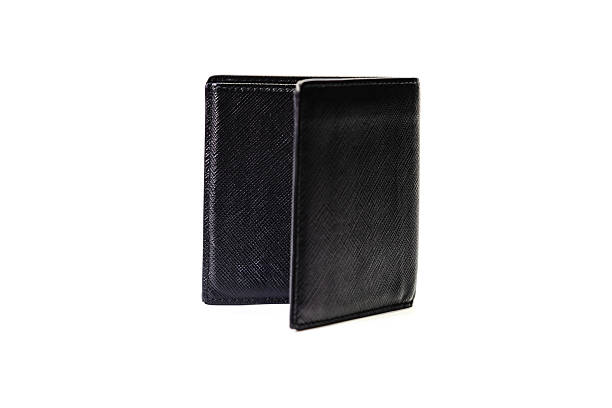 istock Black Leather Wallet Isolated on White Background 2254806792