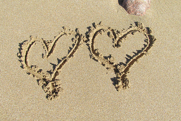 A heart on the beach.