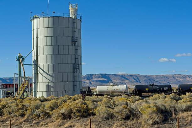 istock Train depot and storage tank in rural Nevada 2254816022