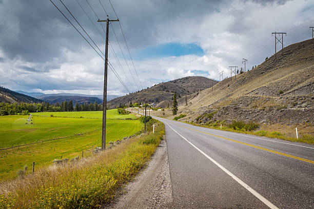 Scenic views on route through the Thompson Valley, in southern British Columbia.