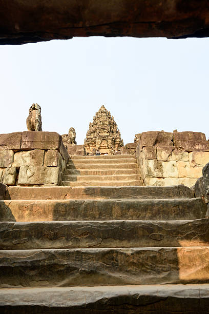 istock Stone staircase leading to Bakong temple tower 2254818607