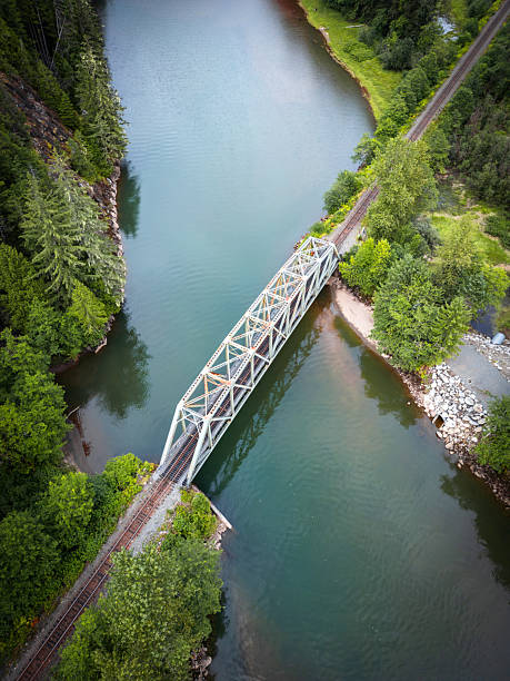 Yellowhead Highway On Route To Prince Rupert, Drone View