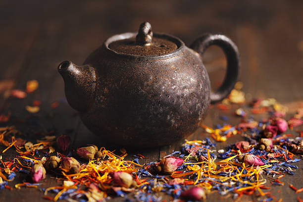 Tea made from dried flower petals