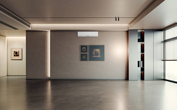 istock modern bright interiors room with air conditioning and remote control illustration 3D rendering 2254823407