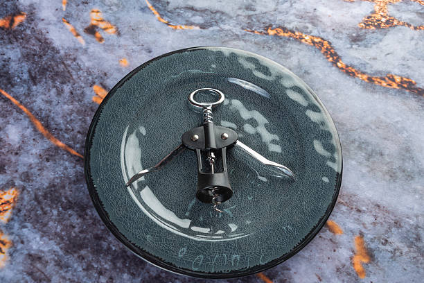 istock Everyday home utensils on dark marble background 2254825147
