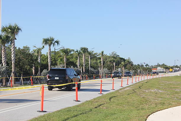Activity around Mar-a-Lago during Presdient Zelensky's peace talks with President Trump.