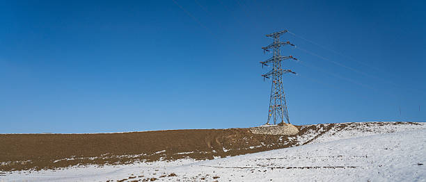 Electric equipment on the yellow plain