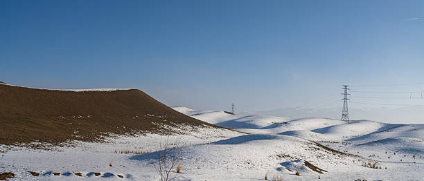 Electric equipment on the yellow plain