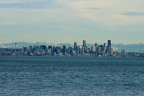 Skyline of Seattle from the Space Needle to the Smith Tower