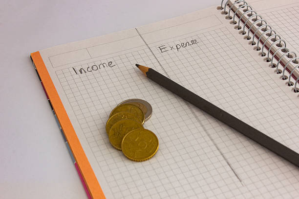 Personal finance planning setup with notebook, currency, and pencil—ideal for visuals on budgeting, income tracking, and financial awareness in editorial or educational contexts.