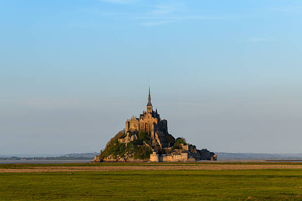Mont Saint Michel bay in french normandy