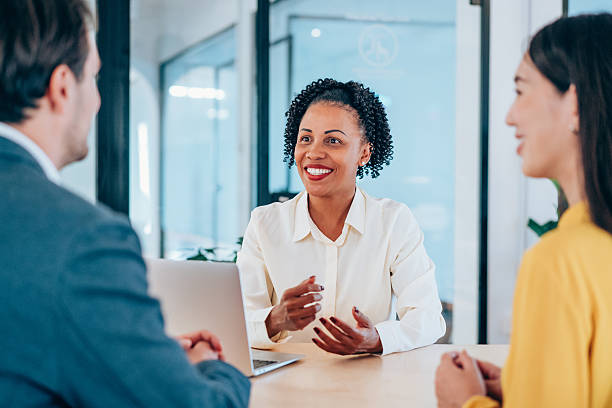 istock Group of business persons talking in the office. 2254861197