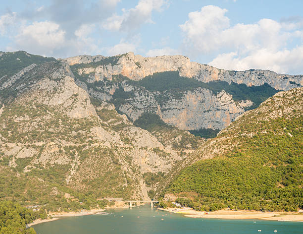 Panoramic View of the Ravin de la Combe, Part of Lake Sainte-Croix, Near the Village of Bauduen