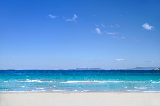 istock Bright blue sea and white sand beach on a sunny day 2254871114