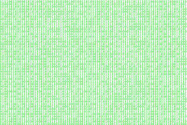 Blue Binary code Background. Digital and Secure Data Concept. Abstract Technology Illustration