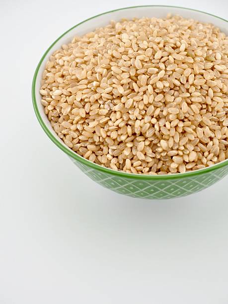 Organic grain brown rice, food