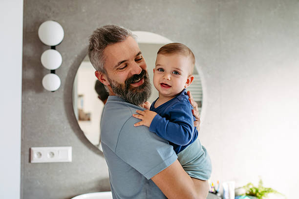 istock Father with little toddler son at home. 2254881577