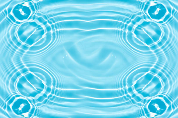 Background of blue clear water in motion with waves
