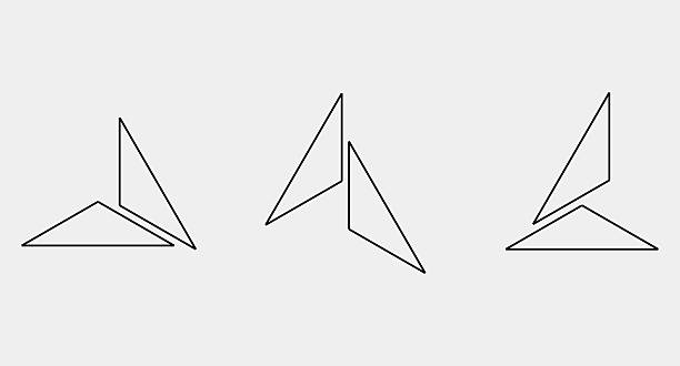 abstract black and white triangle geometric icon set,line style geometric symbol,arrow structure sign