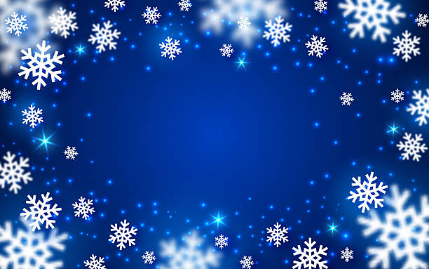 istock Winter snowflake blue white background. Seasonal trendy frame. Abstract snowflakes sparkles 3d greeting card. Christmas magic time poster template. Winter holiday banner concept vector illustration 2254892752